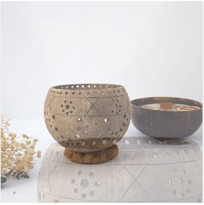 Handmade <b>Coconut</b> <b>Shell</b> Love Candle Holder Eco Friendly Decorative Tealight Gift Bulk Supplier India - Product Image 4