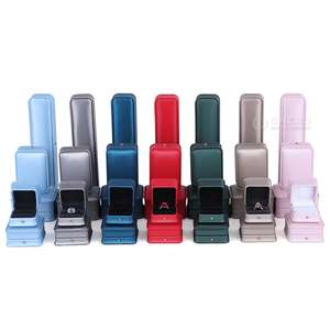 Cajas de Cuero PU Personalizadas al por Mayor en Color Plateado, Rojo, Verde y Dorado para Collares, Pulseras, Anillos, Pendientes y Joyería - Product Image 4