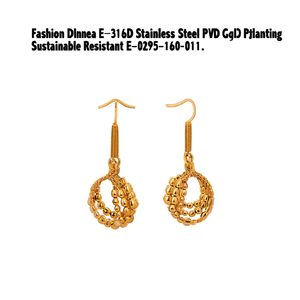 Pendientes Colgantes de Moda, Acero Inoxidable 316L, Baño de Oro PVD, Resistentes y Sostenibles, E-0295-160-015 - Product Image 2