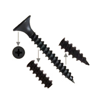Vis à tête trompette phosphatée noire/grise à filetage grossier pour plaques de plâtre (Tornillos Drywall Screw)