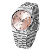 Montres à quartz minimalistes, tendance, décontractées, unisexes, en alliage d'argent, dernières montres à quartz personnalisées avec logo pour couples