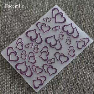 แม่พิมพ์ลายนูนรูปหัวใจดอกไม้พลาสติกแบบทำมือลายฉลุเค้กฟองดองสำหรับอุปกรณ์ตกแต่งเค้ก - Product Image 3