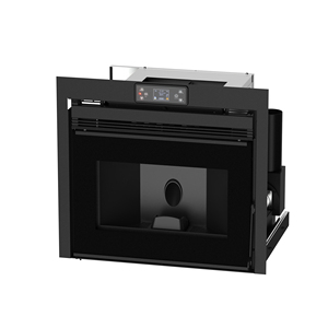 Stufa <span class=keywords><strong>a</strong></span> Pellet da Incasso Moderna ed Ecologica CE ROHS QM0901A 9.48kW con Controllo Remoto WIFI e Riscaldatore Integrato - Product Image 1