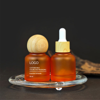 1 floz Flacon compte-gouttes en verre mat à cylindre coloré Flacon compte-gouttes à bouche en spirale pour huile cosmétique huile essentielle parfum sérums