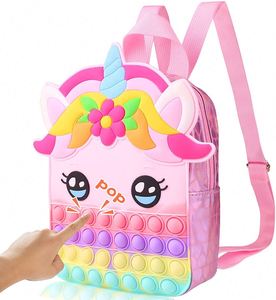 TOYSRUNNER <b>Kids</b> Backpack Fidget Pop Schoolbag Custom 10 Inch Push <b>Bubble</b> Child Waterproof Shoulder Schoolbag - Product Image 2