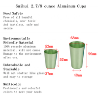 Gobelets réutilisables personnalisés en aluminium anodisé, compostables, pour gâteaux, cocktails, bière, café, boissons, dorés, pour mariage