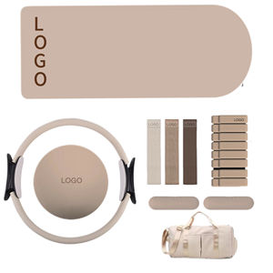 Set de Pilates de Silicona Personalizado con Tapete de Yoga Antideslizante, Mancuernas Suaves, Anillo de Fuerza Flexible y Barra de Pesas Resistente, Accesorios para Gimnasio en Casa - Product Image 1