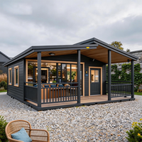ZYBOX Maison mobile facile à installer, maison conteneur extensible de 20 pieds avec chambre, cuisine, salon, maisons conteneurs modernes