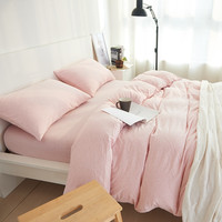 Parure de lit matelassée 100% coton, ensemble de literie avec couvre-lit et couette en tissu