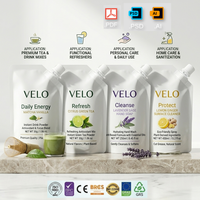 Sachet d'emballage personnalisé pour liquide de lavage, savon, douche, Doypack, pochette souple à bec verseur pour boisson, savon, détergent, recharge