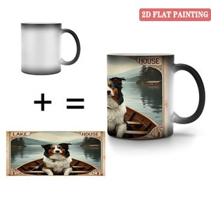 Mug personnalisé avec impression photo, noir givré, 11 oz, céramique, tasse magique changeant de couleur à la chaleur - Product Image 4