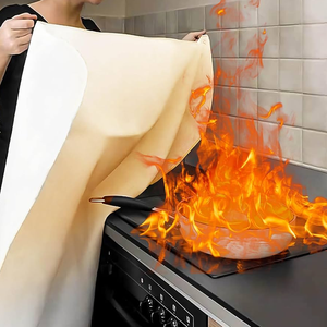 Couverture anti-feu premium - Résistance à <span class=keywords><strong>la</strong></span> chaleur 550°C, certifiée CE, enduite <span class=keywords><strong>de</strong></span> silicone, équipement <span class=keywords><strong>de</strong></span> survie d'urgence pour situations à haut risque - Product Image 5