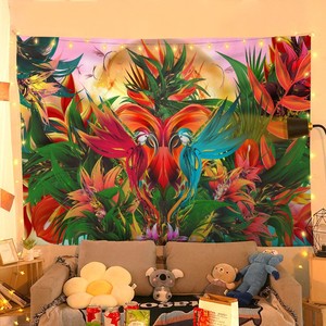 Tapis de mur suspendu bohème nordique transfrontalier personnalisé, étagère murale décorative pour chambre, <span class=keywords><strong>chevet</strong></span>, en polyester haut de gamme avec pompons - Product Image 2