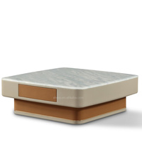 Table basse carrée en marbre de luxe moderne, faite à la main, portable, multifonctionnelle pour le salon, meubles pour la décoration de la maison
