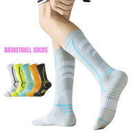 Chaussettes de basketball professionnelles Elite Crew pour hommes, tricotées, avec revers, semelle en tissu éponge, absorbantes, respirantes, antidérapantes, en coton pour l'automne