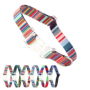 새로운 패션 디자이너 개 목걸이 사용자 정의 로고 럭셔리 조정 가능한 애완 동물 목걸이 PVC 방수 애완 동물 고양이 개 목걸이 내구성 제품 - Product Image 2