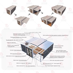 Casa Prefabbricata <span class=keywords><strong>Mobile</strong></span> in Acciaio BDMS 20-40 Piedi, Villa Compatta con Appartamenti per Uso <span class=keywords><strong>Ufficio</strong></span>, Container Modulare Espandibile 74m² - Product Image 6