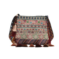Sac à bandoulière bohème pour femme, motif ethnique, sac à main à franges, sac de voyage léger et décontracté, vente en gros