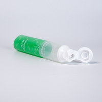 Aangepaste 80g 100g groene doorschijnende matte PE tube plastic tandpastatube verpakking met flip-top deksel voor fruit smaak tandpasta