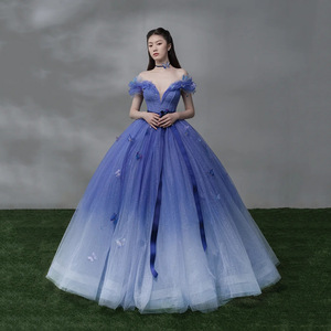 <span class=keywords><strong>Vestidos</strong></span> de Quinceañera Económicos Estilo Princesa con Hombros Descubiertos de Tul al Por Mayor - Product Image 6