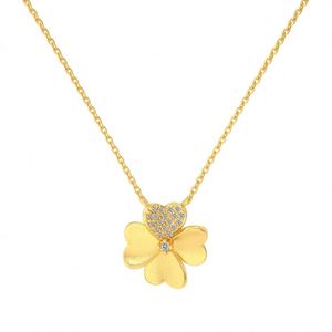 Dylam Four <b>Leaf</b> Clover Pendant <b>Necklaces</b> Link Chain 925 <b>Silver</b> 5A Zirconia Lucky Clover Pendant Jewelry <b>Necklace</b> for Women - Product Image 3
