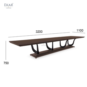 Ekar <span class=keywords><strong>Arco</strong></span> Luxe bàn ăn bằng gỗ | sang trọng tùy chỉnh bàn dài cho không gian ăn uống hiện đại căn hộ & khách sạn sử dụng - Product Image 2