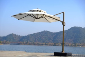 Parasol de jardin extérieur grand format, parasol romain sur pied, parasol cantilever en aluminium pour la plage - Product Image 3