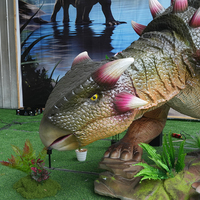 LT-4-103  Aire de jeux intérieure sur le thème des dinosaures, parc à thème, exposition de dinosaures animatroniques, Ankylosaurus