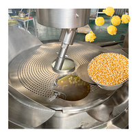 Machine à popcorn au caramel automatique de grande taille en forme de boule de gaz GPL industrielle américaine de haute qualité