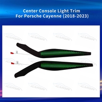 Panneau de garniture lumineuse de la console centrale pour Porsche Cayenne 2018 à 2023, accessoires d'éclairage ambiant, éclairage LED intérieur