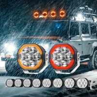 Kit Flexible de Barra de Luz LED de 50 Pulgadas para Vehículo Todoterreno, Conectable, Ámbar, para Techo de Camión, Auto de Trabajo, Cápsula de Foco para Conducción/Antiniebla