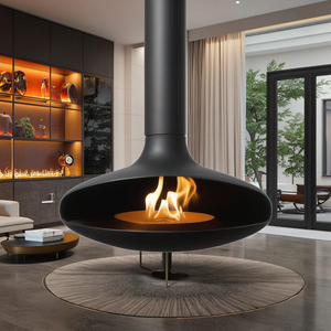 Cheminée suspendue UFO, foyer à bois en acier au carbone, poêle à bois à vapeur d'eau, chauffage intérieur pour villa, décoratif - Product Image 6