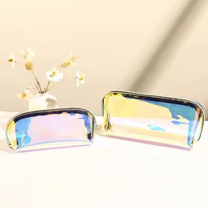 Cosmétique portable transparent minimaliste personnalisé en usine, imperméable, coloré, pour sac à fermeture éclair, en TPU réutilisable - Product Image 1