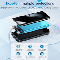 Batterie externe portable QC86 double sortie USB, grande capacité 16000 mAh, logo personnalisé, charge rapide PD20W, Type-C 22,5W
