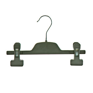 Plastic bottom hangers clips hanger pant hangers with clips