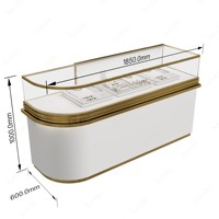 Vitrina Moderna para Exhibición de Joyería, Mostrador de Acero Inoxidable de Lujo, Gabinetes de Almacenamiento de Joyería Personalizados para Tiendas Minoristas con Cerraduras