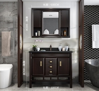 Meuble de salle de bain luxueux en bois laqué, miroir à lavabo unique, coiffeuse de salle de bain