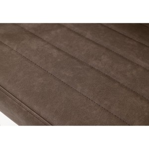 HMS Set di due poltrone da pranzo in ecopelle marrone e nero imbottite - Product Image 6