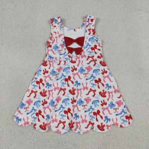 GSD3809 rts Venta al por mayor Nuevo conjunto de vestido con lazos coloridos de estilo boutique para niñas, vestido de yoga para niñas pequeñas - Product Image 2