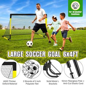 Mini-<span class=keywords><strong>but</strong></span> de <span class=keywords><strong>football</strong></span> pliable pour enfants, idéal pour l'entraînement en extérieur, avec filet et cibles pour les tout-petits - Product Image 3