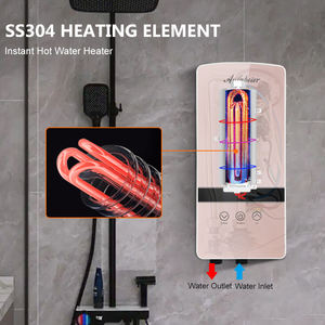 Mini calentador de agua eléctrico Anlabeier, 220-240V, 5500W, control táctil, IPX4, pantalla LED, para ducha, hotel, caravana - Product Image 5