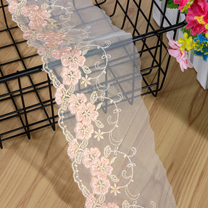 Pita Renda Bunga 3D Multiwarna RYL pada Tulle Transparan untuk Gaun & Lingerie - Product Image 6