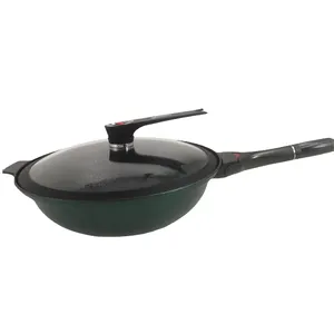 Factory direct supply micro pressure chinese wok pan induction cooker general medical stone non-stick frying pan