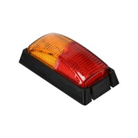Feux de position latéraux LED bicolores pour camion et remorque, forme ovale et rectangulaire, 2 styles, rouge, ambre, blanc, 24V, pour fourgonnette et camion, étanches