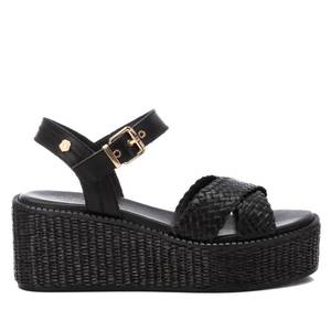 Sandalo con Zeppa da Donna Carmela 162361 Nero, Calzatura Estiva con Plateau - Product Image 6