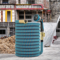 Tuyaux d'arrosage extensibles en polyester, directement de l'usine, revêtement en latex, résistants aux UV, haute pression, flexibles, durables, pour usage agricole