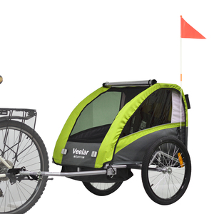 Remolque de <span class=keywords><strong>Bicicleta</strong></span> Deportivo Veelar para Niños Pequeños, Asiento Individual y Doble, 2 en 1, <span class=keywords><strong>con</strong></span> Capota, Múltiples Colores - Product Image 2