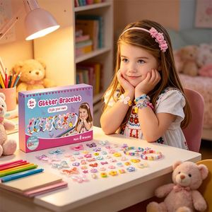 Handmade Hairband Decoration Kit Kids DIY Head Hoop <b>Bracelet</b> <b>Cute</b> Stars Flowers Accessories Party Gift Pack Box - Product Image 3