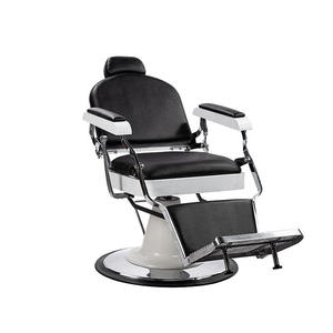 Sillón de Barbería Metálico Estilo Europeo <span class=keywords><strong>Retro</strong></span> Americano para Hombre, Asiento Reclinable Giratorio, Esponja de Alta Densidad para Corte de Cabello - Product Image 2