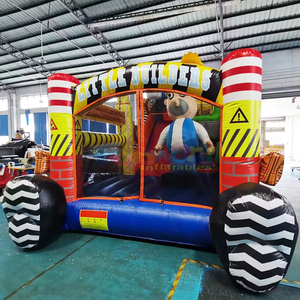 Tobogán inflable gigante para niños, de uso comercial, con temática de construcción, para exteriores, modelo Little Builder. - Product Image 2